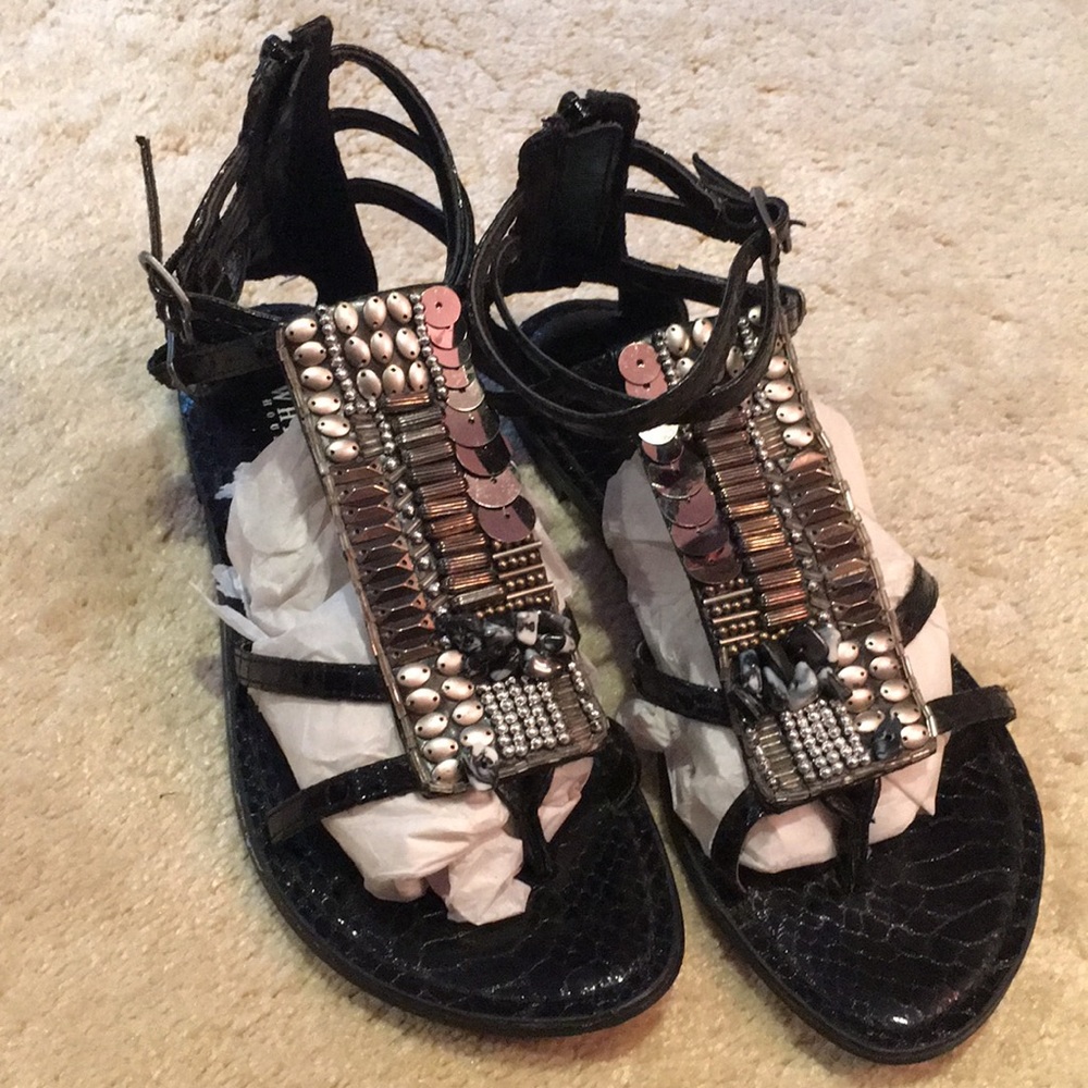 White House Black Market embellished sandals
